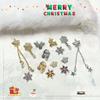 Arte de Uñas Navideño Joyería de Circonita 107 Árbol de Navidad Colgante de Campana Cadena de Copo de Nieve Borla DIY Accesorios para Uñas Postizas