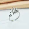 Anillo de Girasol con Presión de Liberación Transfronteriza de AliExpress Anillo Simple Atmosférico de Nicho para Mujer Anillo Giratorio para Dedo Índice