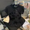 Camisa de Gasa para Mujer, Nuevo Estilo Verano 2024, Estilo Chino, Moderna, Rejuvenecedora, Blusa Hermosa, Top de Manga Corta, Ropa Interior