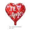 Globo de Película de Aluminio en Forma de Corazón de 17 pulgadas Patrón Amor Boda Corazón Decoración Confesión Arreglo de Fiesta Decoración Globo de Papel de Aluminio