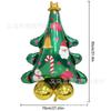 Ensamblaje transfronterizo Globo de aluminio de Navidad Árbol de Navidad de pie Muñeco de nieve Papá Noel Fondo de decoración navideña Globo