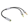 Adecuado para adaptador de micrófono de auriculares de computadora, conversión dos en uno, divisor de audio de auriculares de teléfono móvil, uno en dos