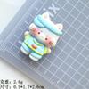 Lindo Conejo Oso Accesorios de Resina Crema Pegamento DIY Creativo Hecho a Mano Pasador Cuerda para el Cabello Llavero Decoración de Flores para Zapatos