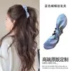 Elegante pinza para el pelo con lazo en la nuca, pequeña pinza tipo banana de malla de encaje estilo Chanel, pinza negra para peinado semi-recogido para mujer