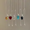 Versátil para el Viaje Color Amor Tirar Collar Largo Simple Temperamento Único Personalidad Única Moda Accesorios para Colgar en el Cuello para Mujer