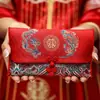 Envelope Vermelho para Casamentos, Especial para o Ano de 2026, Novo Modelo para Noivado, Bolsa Grande de Envelope Vermelho em Tecido de Alta Qualidade para Cerimônia do Chá e Taxa de Mudança de Nome