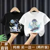Novas Camisetas Infantis 2026 para Crianças Maiores, Roupas Infantis de Verão 100% Algodão, Camisetas de Manga Curta para Meninos, Roupas de Verão para Meninos, Camisetas de Verão da Moda