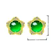 Elegantes Brincos de Jade Verde Flor de Ameixa Jade Hetian para Mulheres, Novos Brincos Florais Estilo Chinês