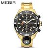 MEGIR Nuevo Reloj Deportivo Multifunción Cronógrafo Brújula para Hombre al por Mayor Resistente al Agua de Venta Caliente Transfronterizo
