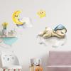 Nuevo FX-E57 Dibujos animados Conejo Zorro Osito Luna Estrella Buenas noches Habitación Infantil Hogar Pegatinas de pared decorativas