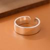 Anillo de apertura con personalidad y temperamento redondo plano y ligero de cuerpo simple de moda Gosy para mujer, venta al por mayor