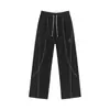 Pantalones Largos Casuales Deportivos de Punto Morado Sueltos de Estilo Nuevo para Otoño, Pierna Recta/Ajustada, para Hombres y Mujeres