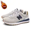 Zapatos de Algodón Gruesos que Aumentan la Altura New Balance Cool Run Classic Zapatos Deportivos Cálidos Zapatos Casuales Zapatos de Correr para Pareja 574Lg con Algodón Añadido