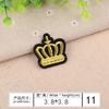 Según el capítulo de bordado por computadora, bordado de moda, ropa de marca de moda, decoración, pegatinas de tela bordadas, parche con el logotipo bordado de la corona dorada