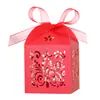 Caja de dulces para boda estilo europeo, arte en papel calado transfronterizo, caja de dulces cortada con láser, caja de embalaje para regalo de chocolate de boda, fábrica de cajas