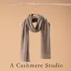 Bufanda y Chal de Punto de Cachemira para Mujer Doble Propósito Versión Extendida 2024 Otoño e Invierno Nuevo Cálido y Grueso Diseño Calado