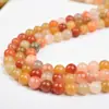 Jade de Seda Dorada Natural de Xinjiang Cuentas Sueltas para Pulsera DIY Cuentas Accesorios Cuentas de Jade Amarillo Joyería Cuentas Redondas Venta al Por Mayor Artículo Caliente de Verano
