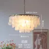 Lustre de Concha Estilo Francês de Luxo Leve para Sala de Estar, Sino de Vento Minimalista Moderno para Corredor, Luminária Principal Tendência para Quarto Principal e Sala de Jantar