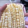 Contas soltas de topázio para artesanato da Dinastia Ming produtos semiacabados atacado contas redondas de topázio pulseira trançada colar acessórios de joias atacado