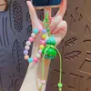 Chaveiro Pingente de Cabacinha Colorida de Contas Desenho Animado Corrente de Contas para Celular Pingente de Mochila Escolar Presente Venda por Atacado