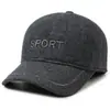 Novo Chapéu de Algodão Masculino para Exterior de Inverno para Homens de Meia-Idade e Idosos Vovô com Pelúcia Quente Boné de Baseball Proteção para Orelhas de Velho Proteção Contra Frio Chapéu Bico de Pato
