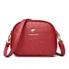 Bolsa Casual Fashion Multicamadas Padrão Crocodilo Feminina 2024 Nova Bolsa Grande Capacidade para Celular Bolsa Transversal Transfronteiriça com Alta Textura