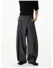 Pantalones de Estilo Old Money para Primavera/Otoño, Botonados, Plisados, Corte Curvo, Negocios Ligeros, Caídos, Casuales, Sueltos, Elegantes, de Pierna Ancha, Largos hasta el Piso