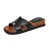 Pantuflas de cuña abiertas estilo coreano para mujer 2026 Verano Nuevas Sandalias de playa de suela blanda estilo retro para uso en exteriores