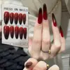 Patch de Unha Artística de Comprimento Médio Blush Puro Francês Explosões Unha Removível Falsa Suave