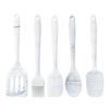 Utensilios de Cocina de Silicona Patrón Mármol Raspador de Crema Juego de 5 Piezas Herramientas para Hornear Espátula Juego de Brochas para Aceite Pastel Pan