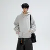 Sudadera con capucha de estilo americano, resistente, diseño retro Cleanfit con bordado de cuentas, para hombres y mujeres, top hoodie casual holgado