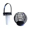 Lâmpada Solar de Chama Portátil Mais Vendida Internacionalmente AK-5057 Lâmpada de Chama de Rattan Lâmpada Solar de Paisagem