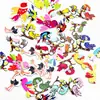 Múltiples Tipos de Botones de Pájaro de Dibujos Animados de Madera, Accesorios de Ropa DIY Pintados a Mano, 50 Piezas por Paquete, Listos para un Ambiente Festivo