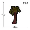 Serie Árbol de Coco Planta Verde Pegatinas de Tela Bordada Nuevo Bordado por Computadora Transfronterizo Pegatinas Termofusibles Pegatinas para Planchar Parches para Ropa