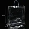Bolsas de Tote de PVC al por mayor en stock, Bolsas de Cierre de Plástico Personalizadas, Bolsas de Empaque para Cosméticos, Bolsas Transparentes para Regalos