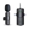 Microfone de lapela sem fio K9 F16 gravação ao vivo de rádio um para dois redução de ruído microfone Bluetooth microfone de lapela