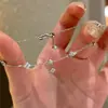 Pulsera de Plata de Ley S925 de Cuatro Hojas para Niñas Estilo Ins Coreana Nueva Lujo Accesible Diseño de Nicho Joyería de Mano de Alta Gama