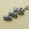 Prata 999 Prata Tailandesa efeito corajoso 3D prata maciça fortuna Nafu pulseira colar corajoso retrô prata com contas
