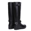 Moda europeia e americana transfronteiriça botas de água femininas zíper longo salto alto botas de chuva cano alto femininas antiderrapantes tamanho grande botas de chuva botas longas