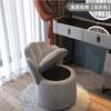 Silla de Maquillaje de Lujo Ligero para Celebridades de Internet para Uso en Casa, Silla Perezosa con Respaldo de Almacenamiento para Dormitorio, Taburete de Tocador, Taburete de Almacenamiento para Manicura