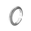 Anillo de escamas de dragón de plata esterlina 925 al por mayor para hombre y mujer, anillo de boca viva, dedo índice, plata tailandesa retro, moda nacional, joyería de personalidad