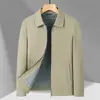 Chaqueta corta business casual con solapa para otoño 2026 para hombres de mediana edad y mayores, chaqueta ejecutiva para hombres