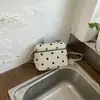 Bolsa Caixa de Bolinhas Estilo Coreano para Mulheres, Bolsa de Ombro Transversal Exquisita e Estilosa, Pequena Bolsa de Mão para Trabalho e Deslocamento, Bolsa Quadrada Pequena Casual