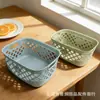 Cesta de Almacenamiento Hueca de Plástico con Asas de Doble Cara, Cesta de Almacenamiento para Sala de Estar y Dormitorio, Organizador de Artículos Varios, Cesta de Baño
