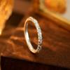 Anillo para Dedo de Plata de Ley 999 Estilo Chino Nuevo Diseño Tallado Sentido del Diseño Anillo para Dedo Anillo para Dedo Flor de Cerezo Dulce Anillo de Dedo del Pie