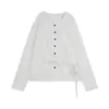 ALINDM Talla Grande Estilo Coreano Diseño Ins Top para Otoño 100kg Holgado Cuello Redondo Manga Larga Camiseta para Mujer