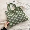 Bolsa con Estampado de Letras para Mujer, Bolso Tote de Gran Capacidad, Bolso de Hombro Simple Versátil, Bolso Tejido de Punto Novedoso Estilo Coreano, Transfronterizo