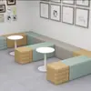 Instituição de Treinamento Área de Descanso Sofá Recepção Educação Infantil Jardim de Infância Escola Criativo Simples Moderno Couro Faixa Longa Combinação