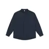 Roupas Vintage Yidao 2026 Outono Nova Camisa Retro Chinesa com Gola Alta Estilo Old Money Masculino Camisa Casual Solta