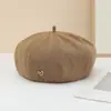 Chapéu Boina de Beret Japonês da Moda Outono e Inverno para Celebridades da Internet, Chapéu de Boina Abóbora Quente com Tamanho Grande para Circunferência da Cabeça, Moda Feminina para Afinar o Rosto